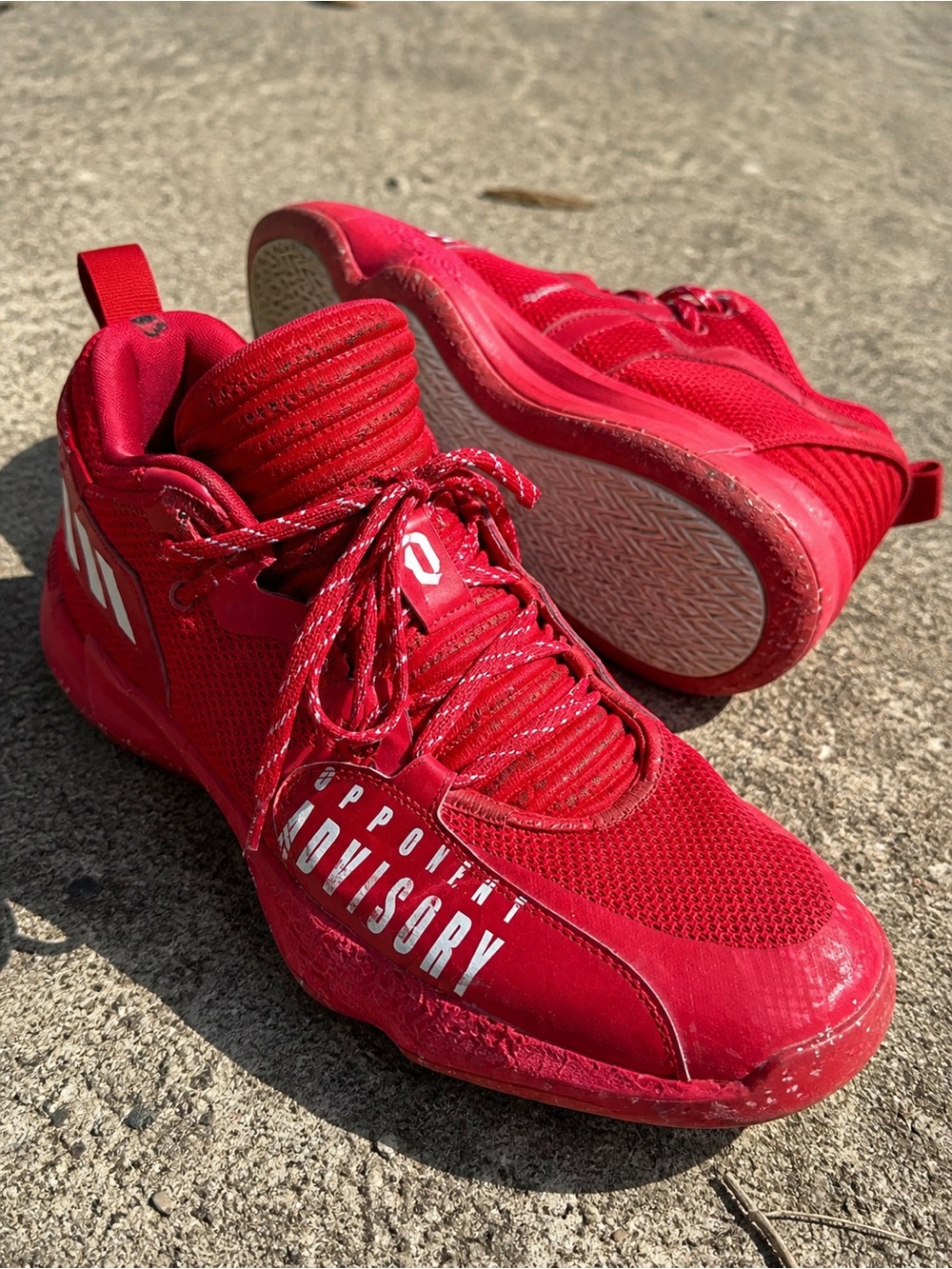 Adidas Dame Red Sneakers Men’s Size 9 Streetwear Beater Basketball Shoes